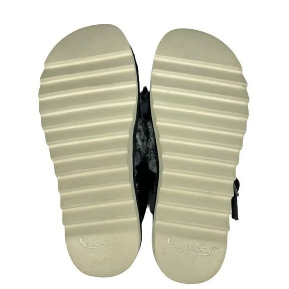 Koolaburra by UGG Fuzz'd‎ Out Adjustable Slide Sandals Womens Size 8